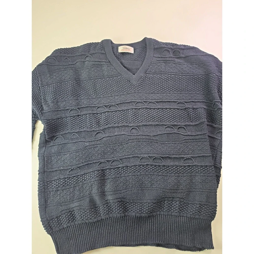 Vintage Titleist By Corbin Cotton Cable Kint Sweater Mens Large Black 2XL